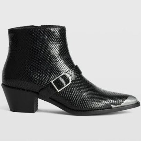 Zadig & Voltaire Shoes - Zadig & Voltaire Women's Black Tylow Ankle Mirror Leather Boots Size 41 NIB